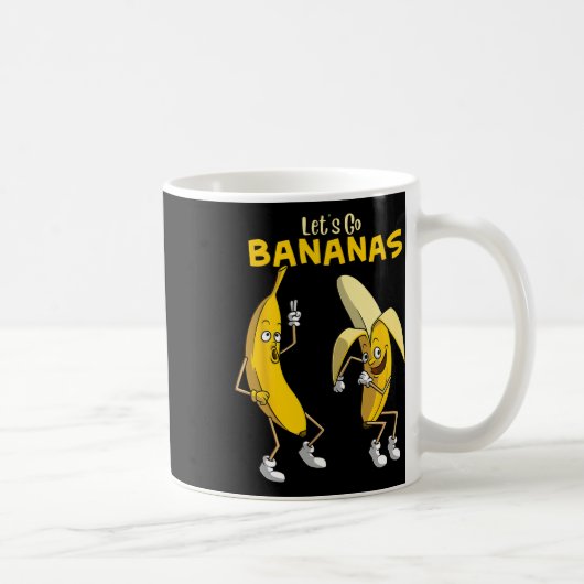 Funny Let's Go Bananas Geschenk Kinder Jungs Mädch Kaffeetasse (Rechts)