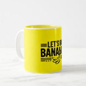 Funny Let's Go Bananen Not leidende Banane Zweifarbige Tasse (Vorderseite Links)