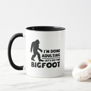 Funny Let's Go Bigfoot Geschenk suchen Tasse