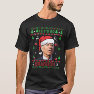 Funny Let's Go Brandon Biden Ugly Weihnachten T-Shirt