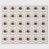 Funny Let's Go! for a Walk Pekingese Dog (black) Geschenkpapier (Flach)