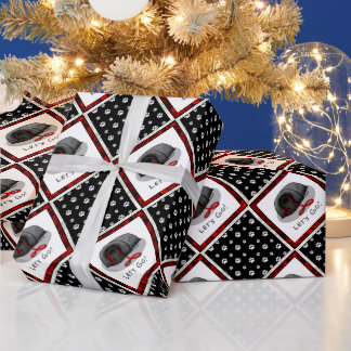 Funny Let's Go! for a Walk Pekingese Dog (black) Geschenkpapier