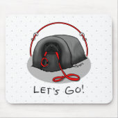 Funny Let's Go! for a Walk Pekingese Dog (black) Mousepad (Vorne)