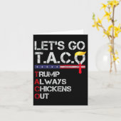 Funny Let's Go Taco 19 Karte (Gelbe Blume)