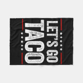 Funny Let's Go Taco 22 Fleecedecke (Vorderseite (Horizontal))