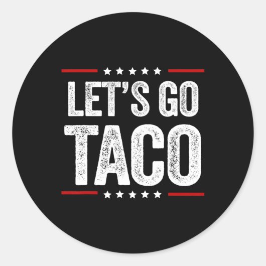 Funny Let's Go Taco 22 Runder Aufkleber (Vorderseite)