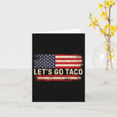 Funny Let's Go Taco 23 Karte (Gelbe Blume)