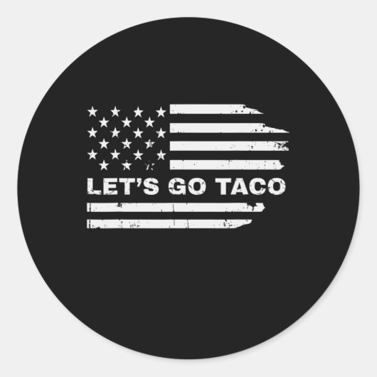 Funny Let's Go Taco 38 Runder Aufkleber (Vorderseite)