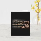 Funny Let's Go Taco 3 Karte (Gelbe Blume)