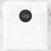 Funny Let's Go Taco 3 Runder Aufkleber (Tasche)