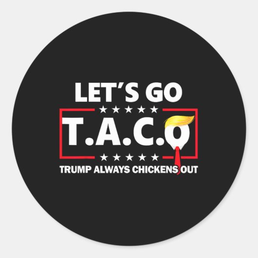 Funny Let's Go Taco 49 Runder Aufkleber (Vorderseite)
