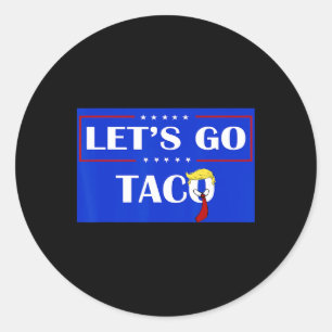 Funny Let's Go Taco 54 Runder Aufkleber