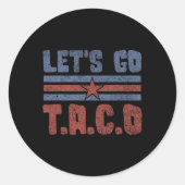 Funny Let's Go Taco 55 Runder Aufkleber (Vorderseite)