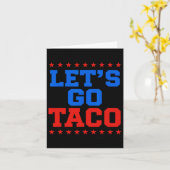 Funny Let's Go Taco Design Karte (Gelbe Blume)