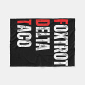 Funny Let's Go Taco Foxtrots Delta Taco Fleecedecke (Vorderseite (Horizontal))