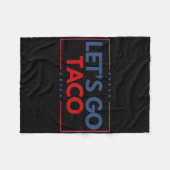 Funny Let's Go Taco Männer Frauen Fleecedecke (Vorderseite (Horizontal))