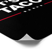 Funny Let's Go Taco &# Poster (Ecke)