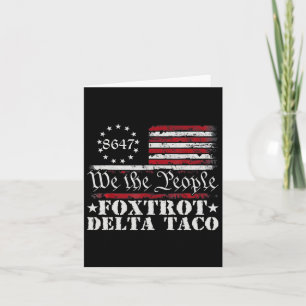 Funny Let's Go Taco Shirt Foxtrot Delta Taco 3 Karte