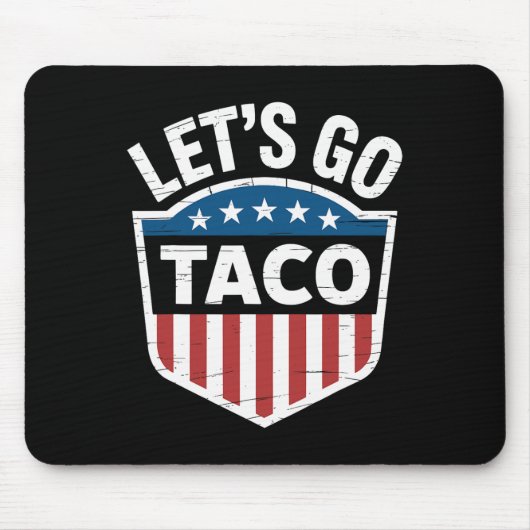 Funny Let's Go Taco Shirt Lass uns Taco Männer Fra Mousepad (Vorne)
