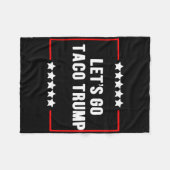 Funny Let's Go Taco Trump immer Chickens out Meme Fleecedecke (Vorderseite (Horizontal))
