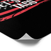 Funny Let's Go Taco Usa Flag Poster (Ecke)