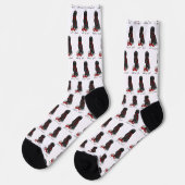 Funny Let's Go! Walk Affenpinscher (Black Natural) Socken (Linkes Detail)