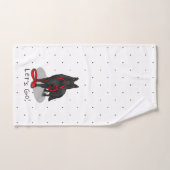 Funny Let's Go! Walk Belgian Sheepdog (black 1) Badhandtuch Set (Handtuch)