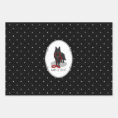 Funny Let's Go! Walk Belgian Sheepdog (black 1) Geschenkpapier Set (Vorderseite 2)