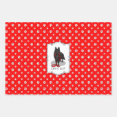 Funny Let's Go! Walk Belgian Sheepdog (black 1) Geschenkpapier Set (Vorderseite)