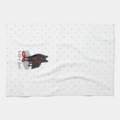 Funny Let's Go! Walk Belgian Sheepdog (black 1) Geschirrtuch (Horizontal)