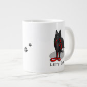 Funny Let's Go! Walk Belgian Sheepdog (black 1) Jumbo-Tasse (Vorderseite Rechts)