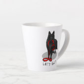 Funny Let's Go! Walk Belgian Sheepdog (black 1) Milchtasse (Rechte Ecke)