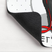 Funny Let's Go! Walk Belgian Sheepdog (black 1) Mousepad (Ecke)