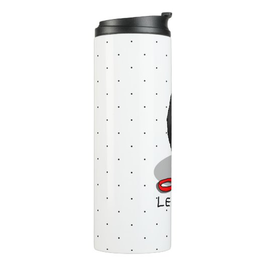 Funny Let's Go! Walk Belgian Sheepdog (black 1) Thermosbecher (Nach links gedreht)