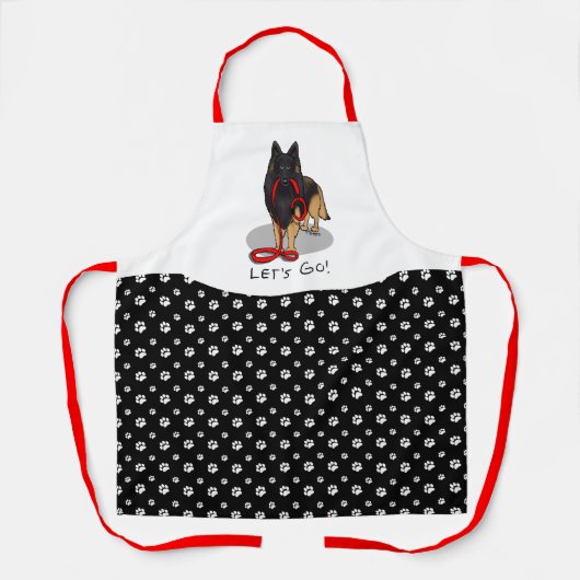 Funny Let's Go! Walk Belgian Tervuren (original) Schürze (Vorderseite)