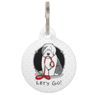 Funny Let's Go! Walk Old English Sheepdog (Grau 1) Haustiermarke