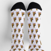 Funny Let's Go! Welsh Terrier Dog mit Leash Socken (Oben)