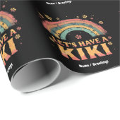 Funny "Let's have a Kiki" LGBT Trans Gender Retro Geschenkpapier (Rolleneckpunkt)