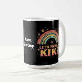 Funny "Let's have a Kiki" LGBT Trans Gender Retro Kaffeetasse (VorderseiteRechts)