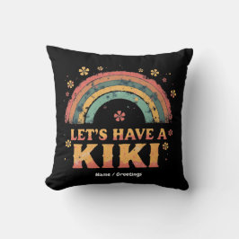 Funny "Let's have a Kiki" LGBT Trans Gender Retro Kissen