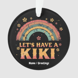Funny "Let's have a Kiki" LGBT Trans Gender Retro Ornament