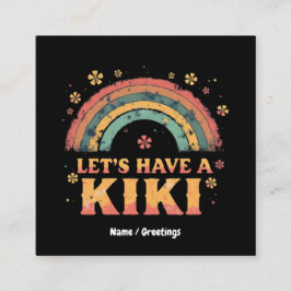 Funny "Let's have a Kiki" LGBT Trans Gender Retro Quadratische Visitenkarte