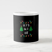Funny Let's Lit Christmas Lights Holidays erhalten Jumbo-Tasse (Vorderseite)