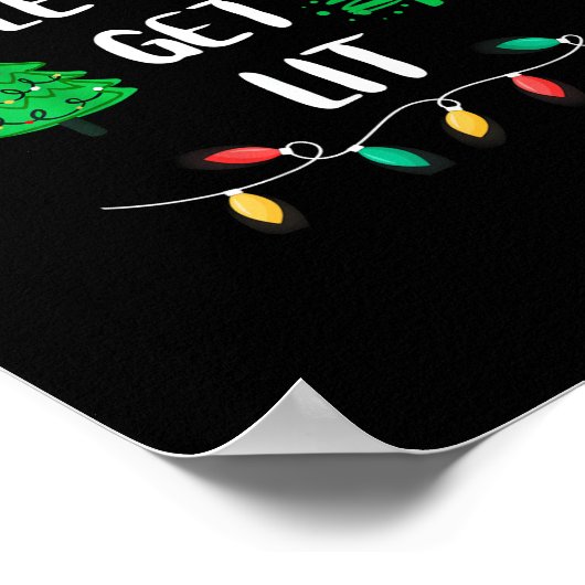 Funny Let's Lit Christmas Lights Holidays erhalten Poster (Ecke)