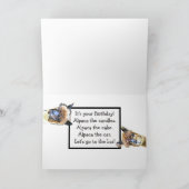 Funny Let's Party Alpaca Geburtstagkarte Karte (Innenseite)