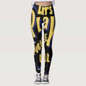 Funny Let's Play Pickleball Party Design Leggings (Vorderseite)