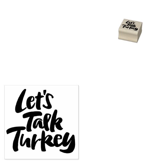 Funny Let's reden Türkei Erntedank Dinner Sprichwo Gummistempel (Stempel)