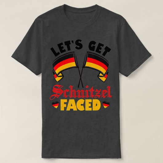 Funny Let's Schnitzel gegenüber Deutschland Flag O T-Shirt (Design vorne)