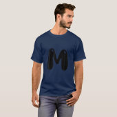 Funny Letter M Alphabet Monogram Initial T-Shirt (Vorne ganz)