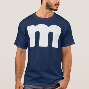 Funny Letter M Chocolate Candy Halloween Team Grup T-Shirt